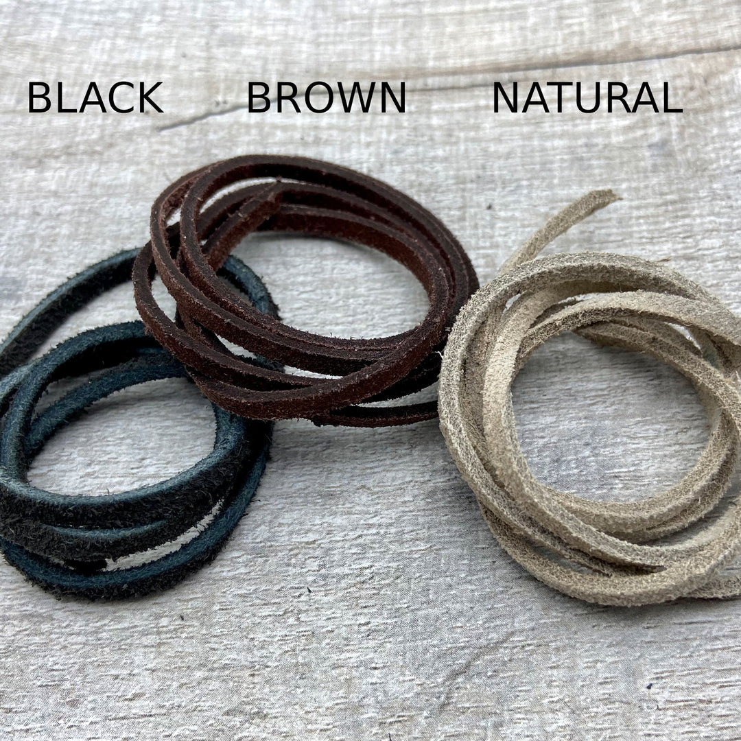 Personalised Chunky Tag And Suede Necklace