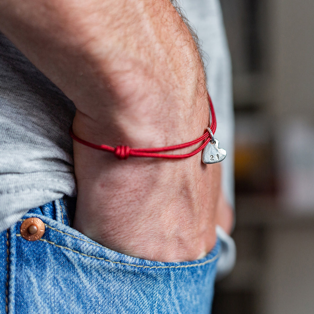 Personalised Couples Heart Bracelet