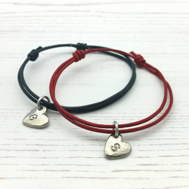 Personalised Couples Heart Bracelet