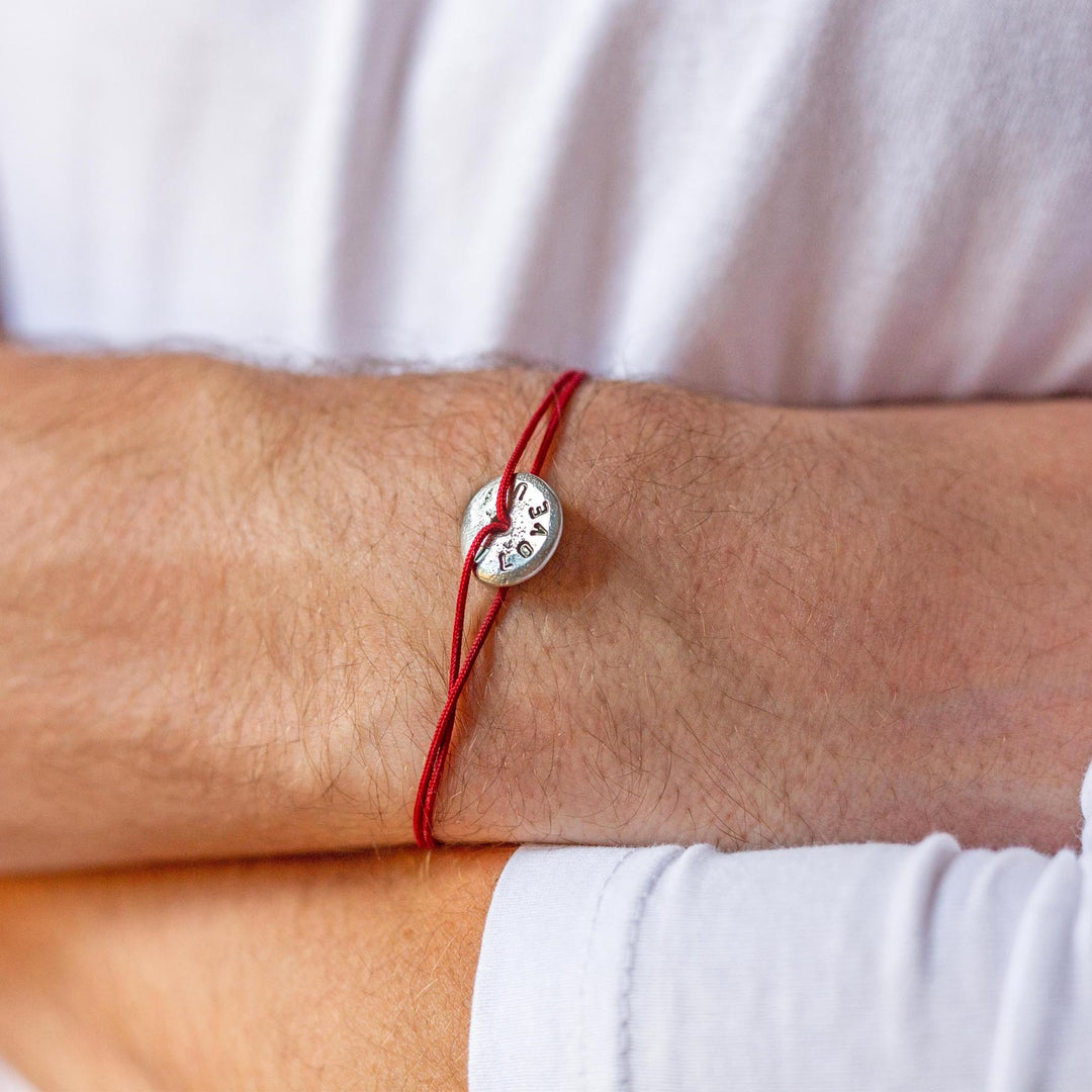 Personalised couples button Friendship Bracelets
