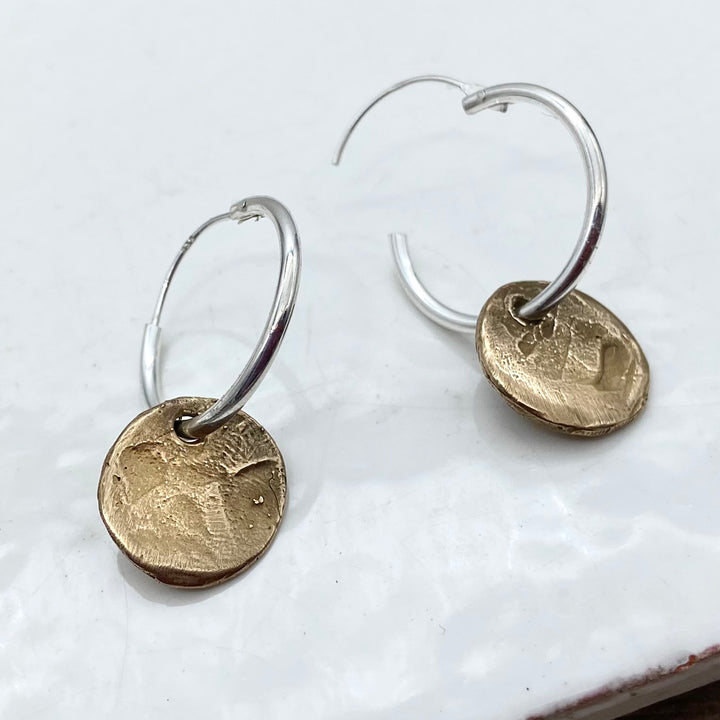 Bronze Disc Hoop