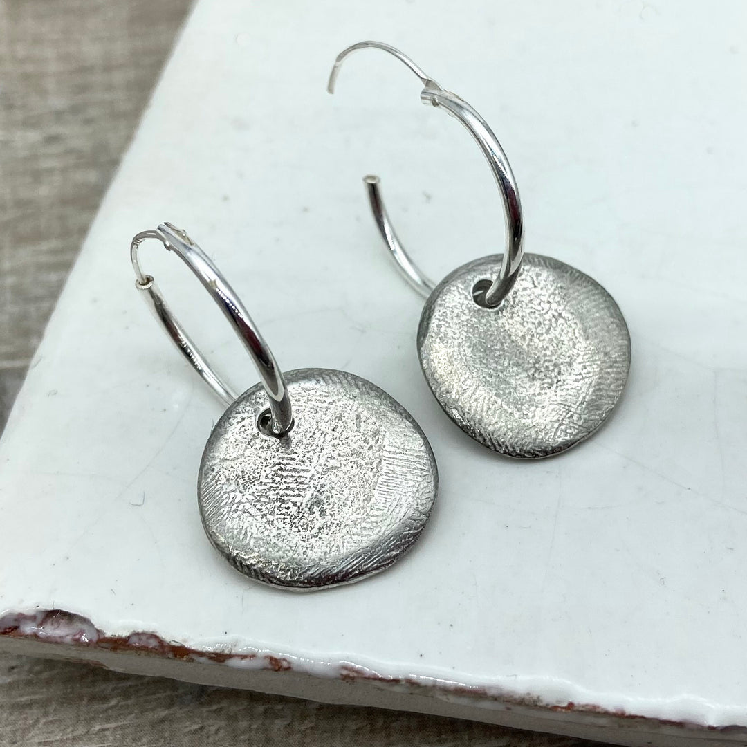 Silver Hoop pewter disc