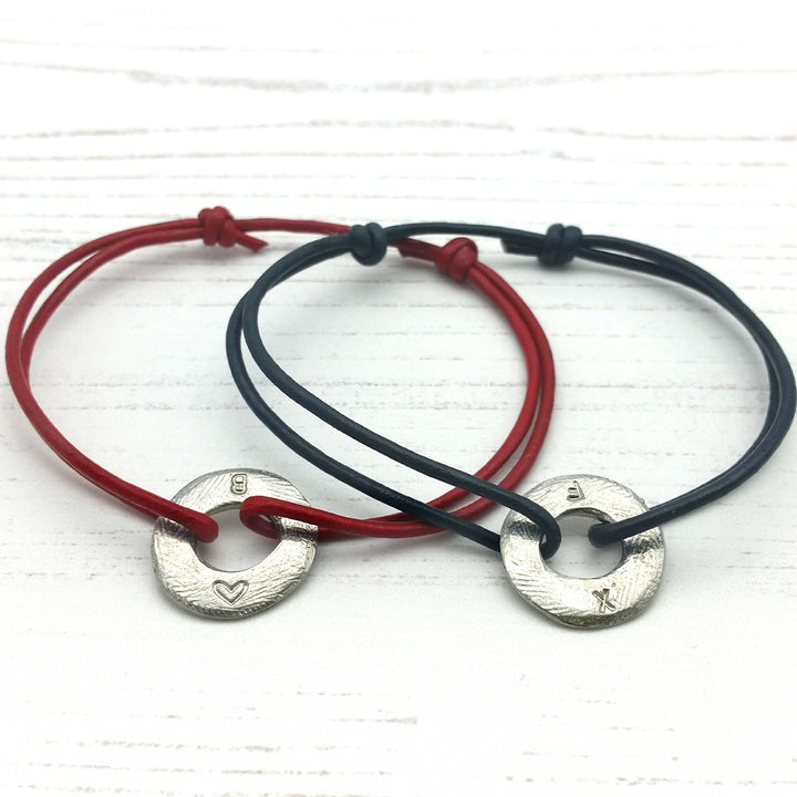 Personalised Couples Love And Kisses Bracelet