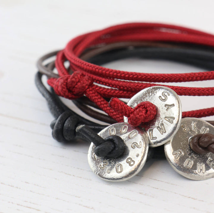 Personalised Button Wrap Bracelet