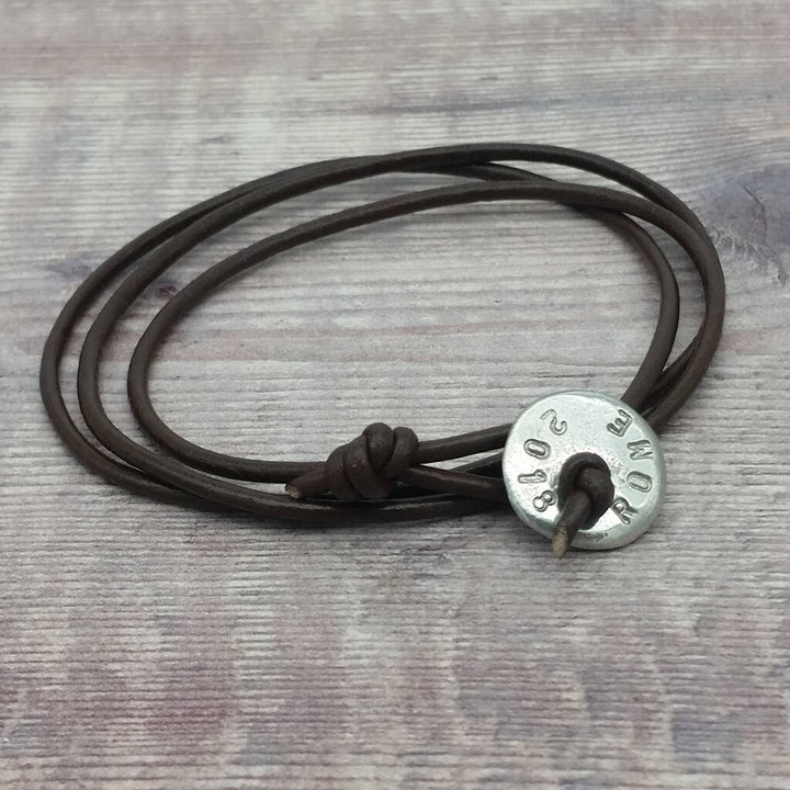 Personalised Button Wrap Bracelet