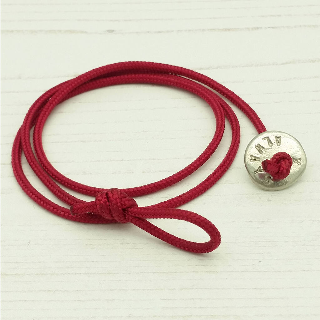 Personalised Button Wrap Bracelet