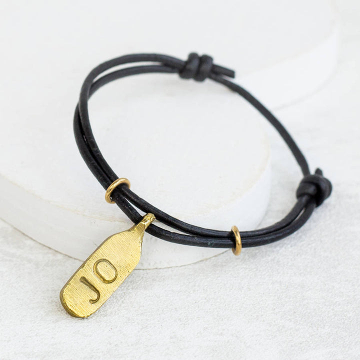 Personalised Brass Tag Bracelet