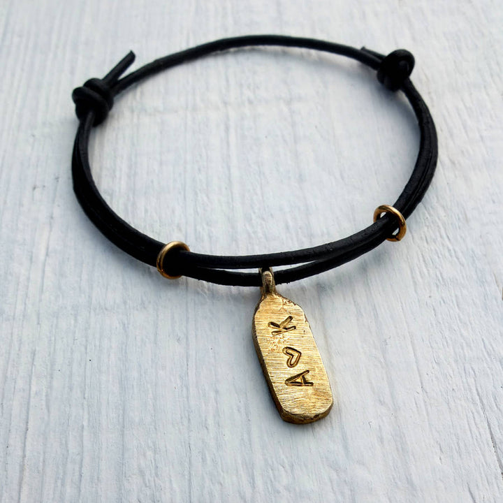 Personalised Brass Tag Bracelet
