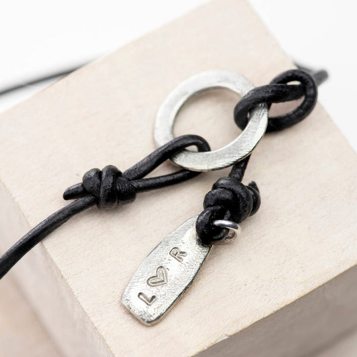Personalised Glass Wrist Wrap Bracelet