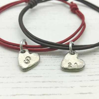 Personalised Couples Heart Bracelet