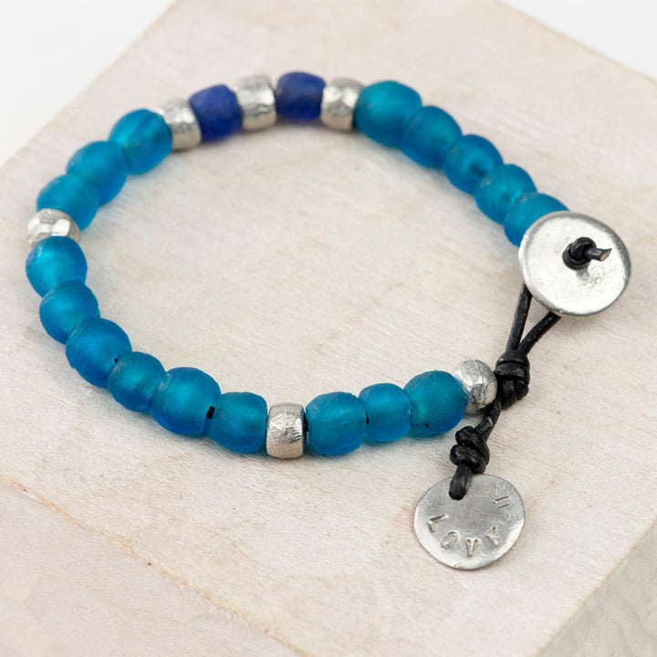 Personalised  Handmade Bead & Charm Bracelet