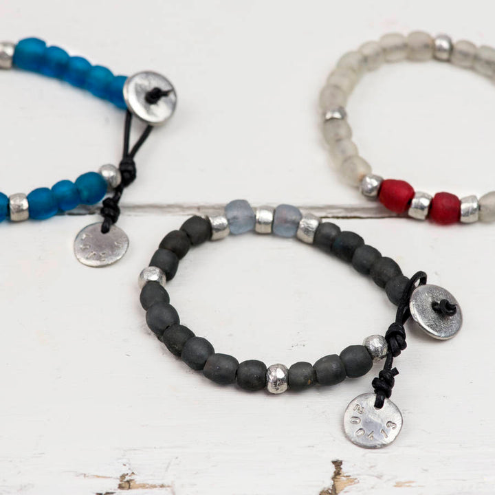 Personalised  Handmade Bead & Charm Bracelet
