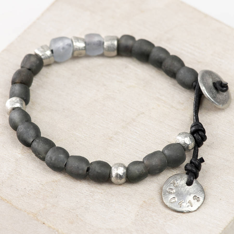 Personalised  Handmade Bead & Charm Bracelet