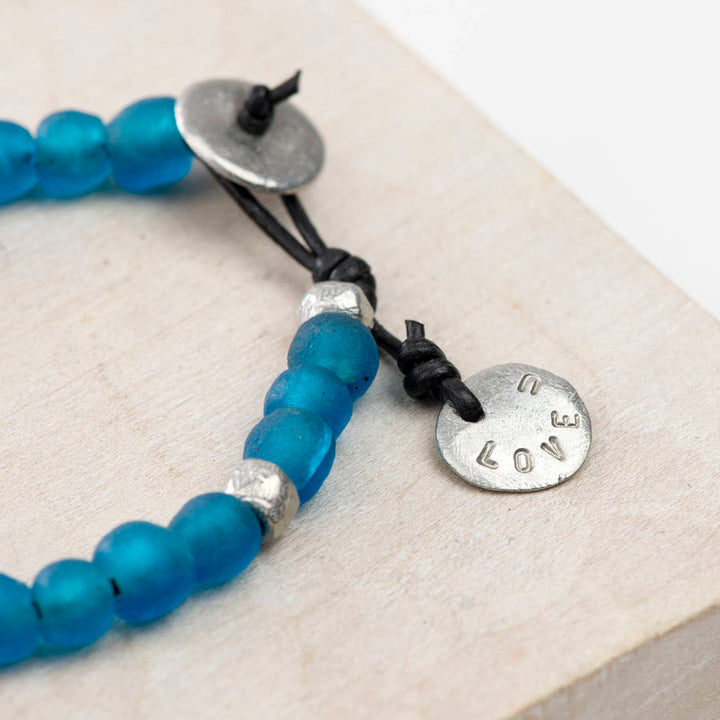 Personalised  Handmade Bead & Charm Bracelet