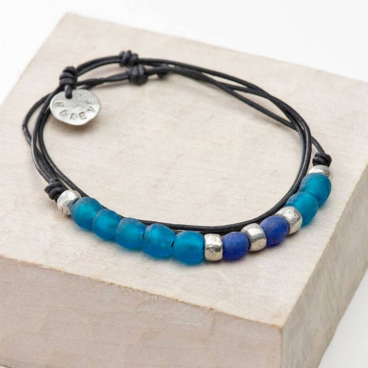 Personalised Glass & Pewter Necklace