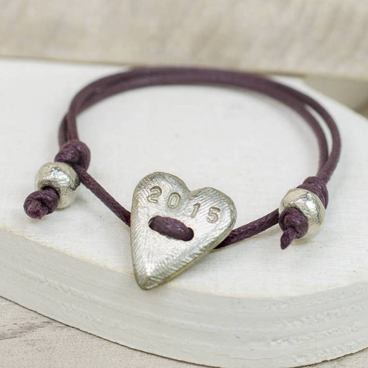 Personalised Heart Friendship Bracelet