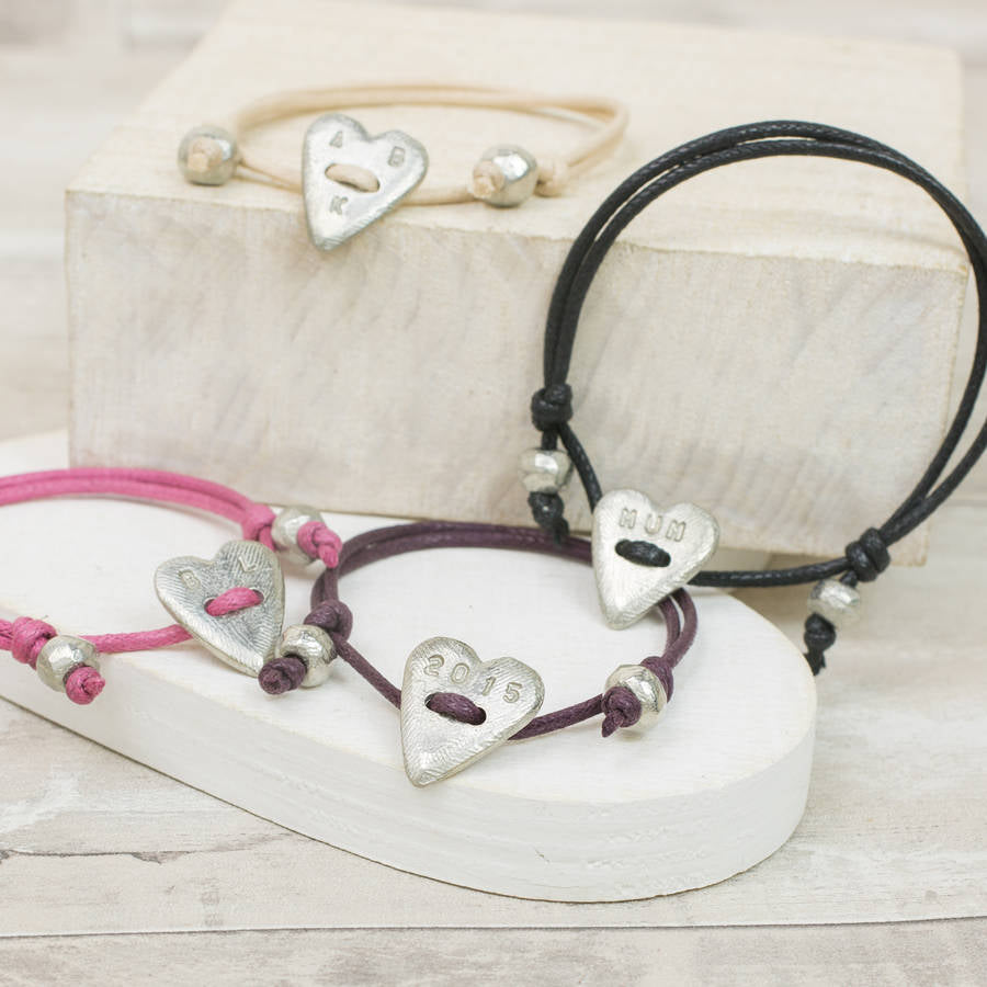 Personalised Heart Friendship Bracelet