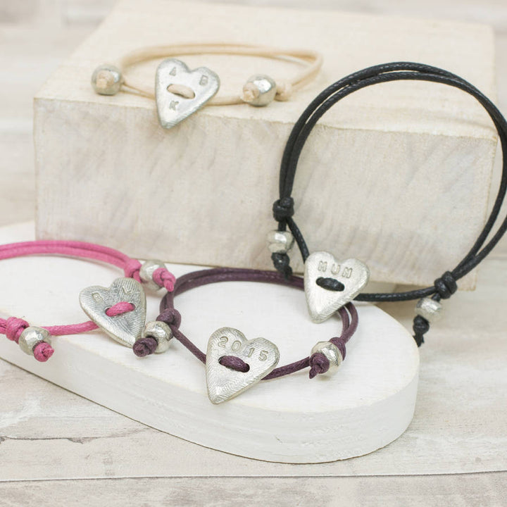 Personalised Heart Friendship Bracelet