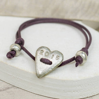 Personalised Heart Friendship Bracelet
