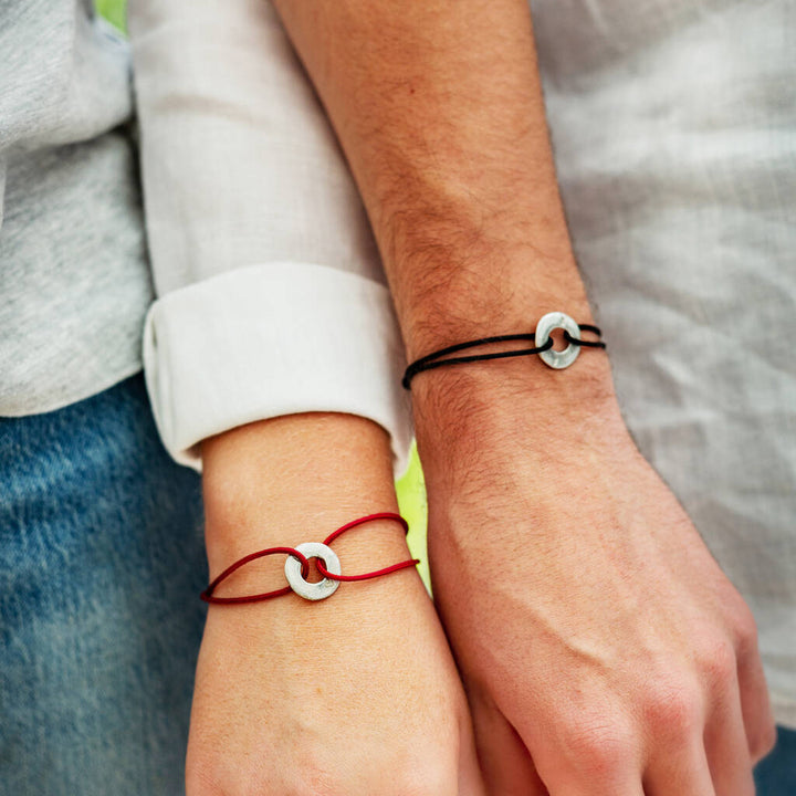 Personalised Couples Love And Kisses Bracelet