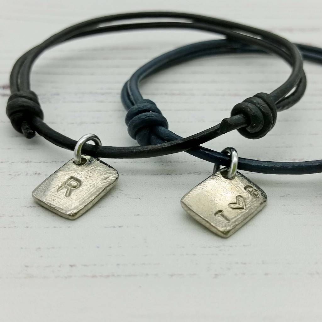 Personalised Pewter Tag Bracelet
