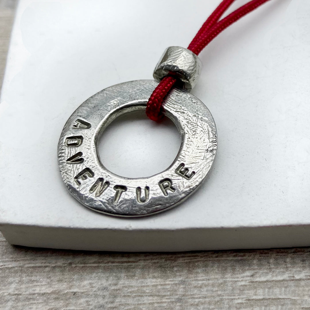 Personalised Pewter Hoop Necklace