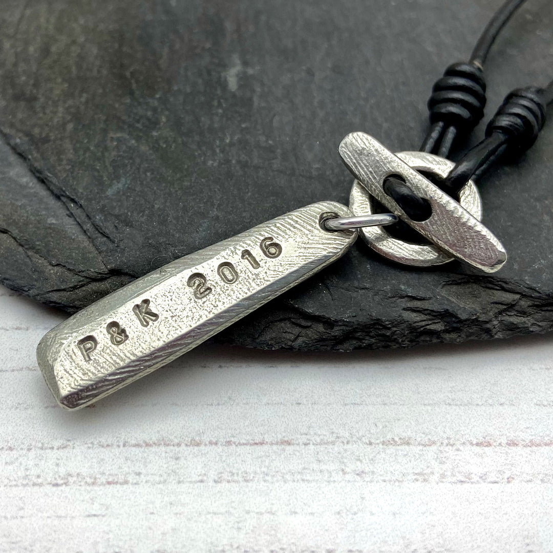 Personalised Hoop And Bar Necklace
